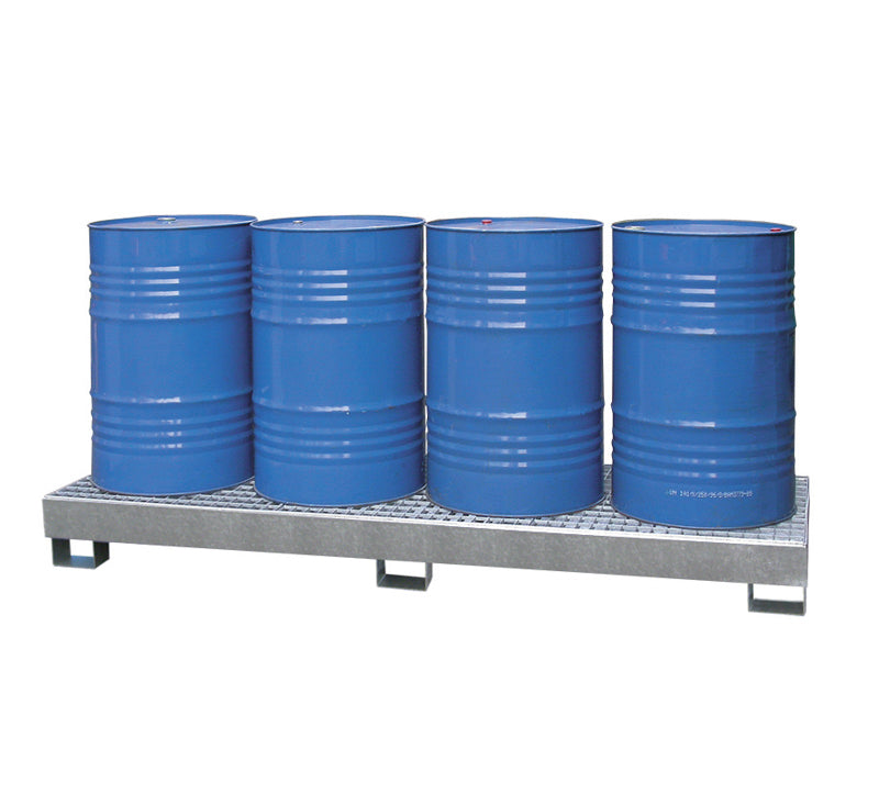 Opsamlingskar 4 x 200 liter - galvaniseret