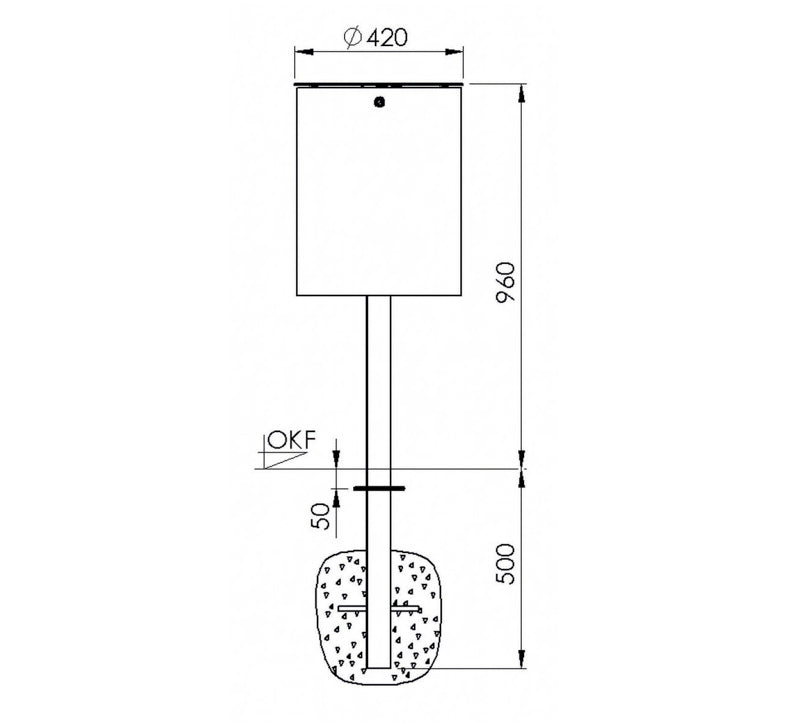 Kurv incl. Inderspand, 50 L